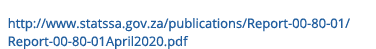 1   Source: Statistics South Africa, report: http:  www statssa gov za publications Report-00-80-01 Report-00-80-01Ap   