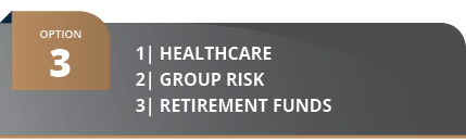 1  HealtHCARE 2  Group Risk 3  Retirement Fund