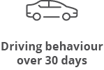 Driving behaviour over 30 day