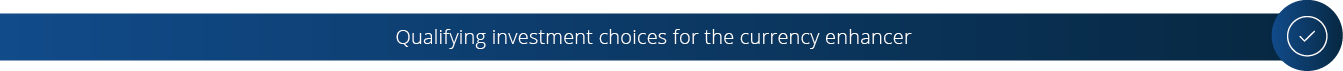Qualifying investment choices for the currency enhance