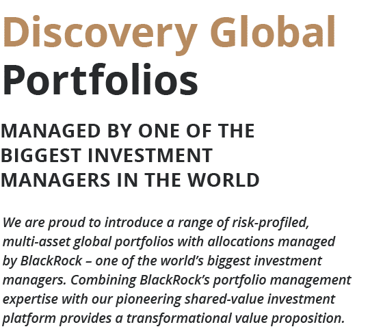 We are proud to introduce a range of risk-profiled, multi-asset global portfolios with allocations managed by BlackRo   
