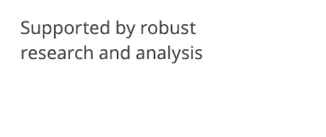Supported by robust research and analysis
