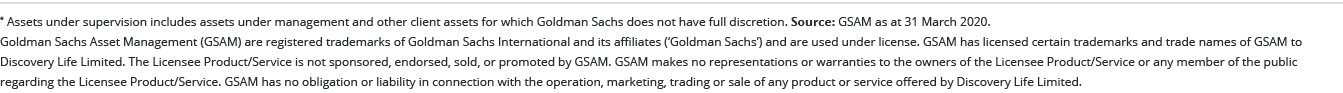 * Assets under supervision includes assets under management and other client assets for which Goldman Sachs does not    