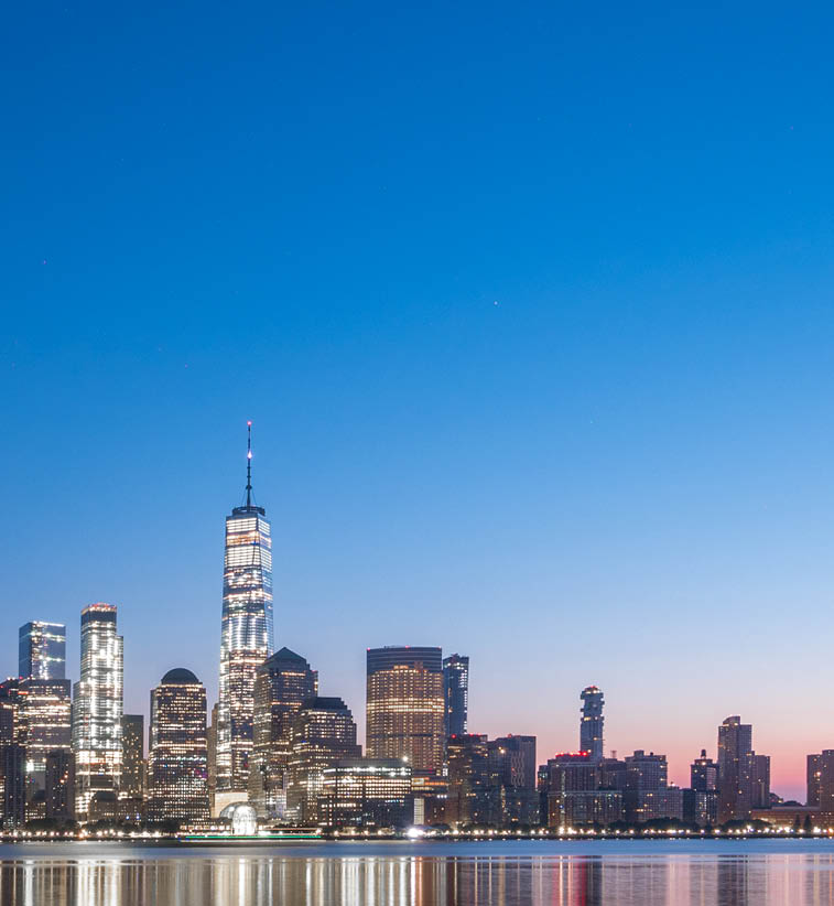 cityscape of modern city in new york